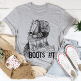 If The Boots Fit Tee Athletic Heather / S Peachy Sunday T-Shirt