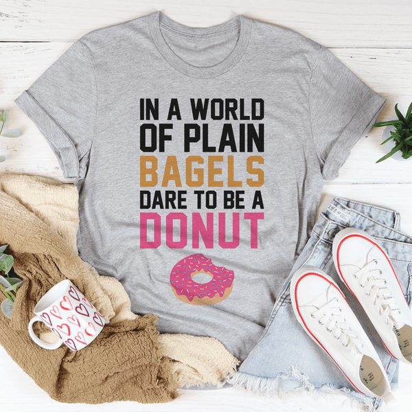 In A World Of Plain Bagels Tee Athletic Heather / S Peachy Sunday T-Shirt