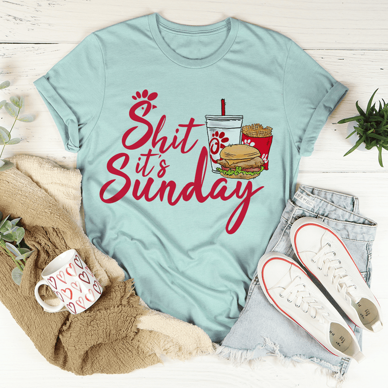 It's Sunday Chicken Tee Heather Prism Dusty Blue / S Peachy Sunday T-Shirt