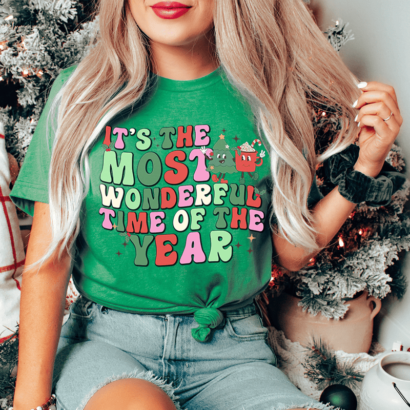 It's The Most Wonderful Time Of The Year Retro Tee Kelly / S Peachy Sunday T-Shirt