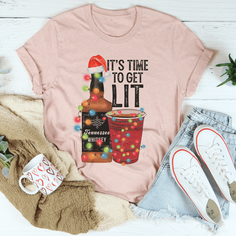 It's Time To Get Lit Tee Heather Prism Peach / S Peachy Sunday T-Shirt