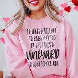 It Takes A Vineyard To Homeschool A Child Sweatshirt Light Pink / S Peachy Sunday T-Shirt