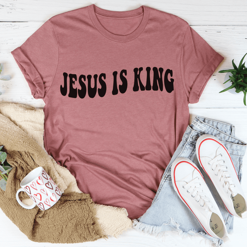 Jesus Is King Tee Mauve / S Peachy Sunday T-Shirt