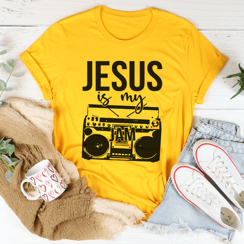 Jesus Is My Jam Tee Mustard / S Peachy Sunday T-Shirt