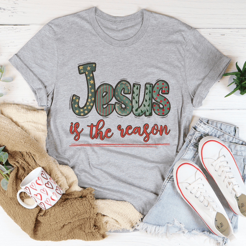 Jesus Is The Reason Tee Athletic Heather / S Peachy Sunday T-Shirt