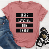Jesus Loves Me This I Know Tee Mauve / S Peachy Sunday T-Shirt