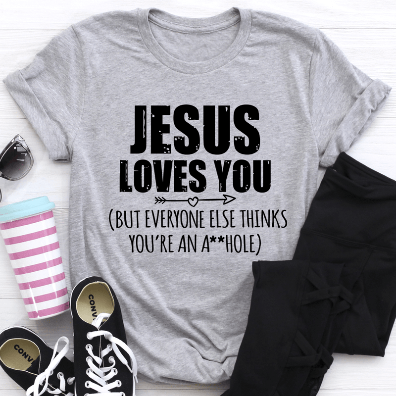 Jesus Loves You Tee Athletic Heather / S Peachy Sunday T-Shirt