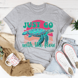 Just Go With The Flow Tee Athletic Heather / S Peachy Sunday T-Shirt
