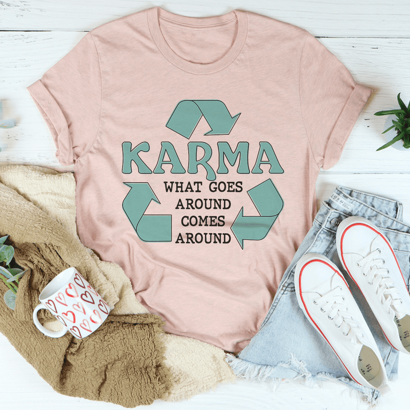 Karma What Goes Around Comes Around Tee Heather Prism Peach / S Peachy Sunday T-Shirt
