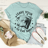 Leave Your Bull In The Barn Tee Heather Prism Dusty Blue / S Peachy Sunday T-Shirt
