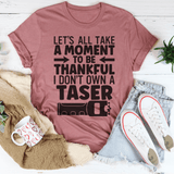 Let's All Take A Moment To Be Thankful Tee Mauve / S Peachy Sunday T-Shirt