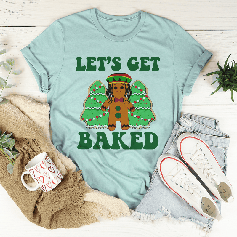 Let's Get Baked Tee Heather Prism Dusty Blue / S Peachy Sunday T-Shirt