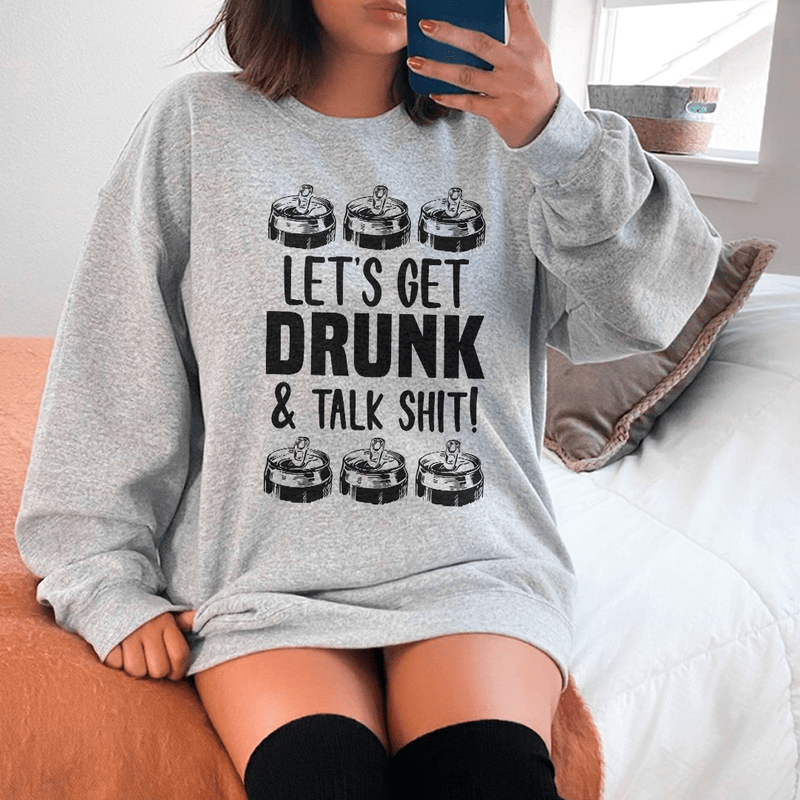 Let's get Drunk Sweatshirt Sport Grey / S Peachy Sunday T-Shirt