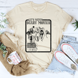 Let's Watch Scary Movies Tee Heather Dust / S Peachy Sunday T-Shirt