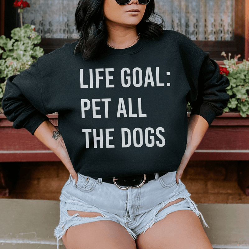 Life Goal Pet All The Dogs Sweatshirt Black / S Peachy Sunday T-Shirt