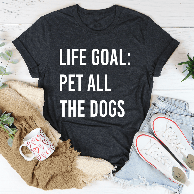 Life Goal Pet All The Dogs Tee Dark Grey Heather / S Peachy Sunday T-Shirt