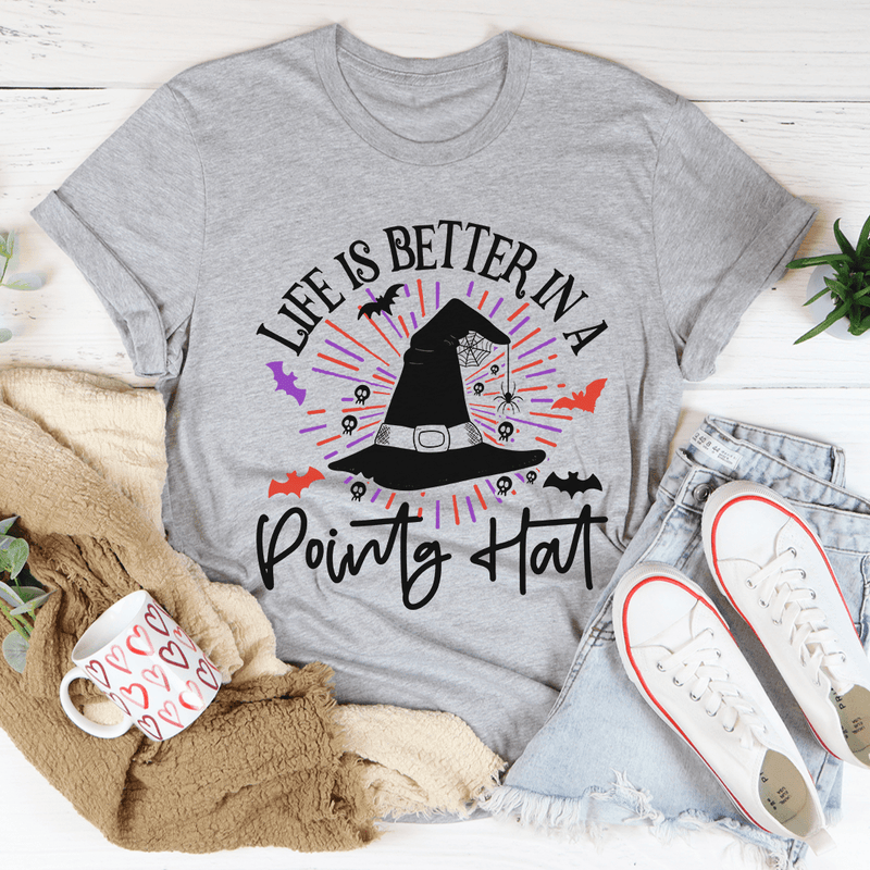 Life Is Better In A Pointy Hat Tee Athletic Heather / S Peachy Sunday T-Shirt
