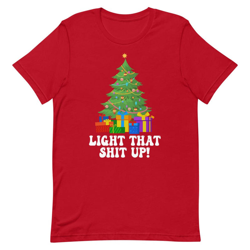 Light That Up Christmas Tree Tee Red / S Peachy Sunday T-Shirt