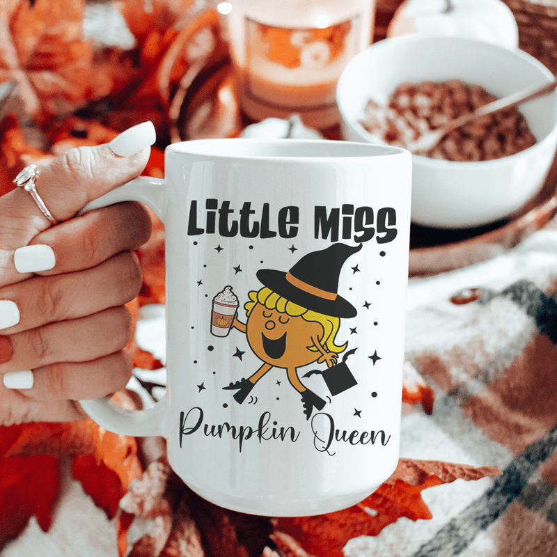 Little Miss Pumpkin Queen Ceramic Mug 15oz Peachy Sunday T-Shirt
