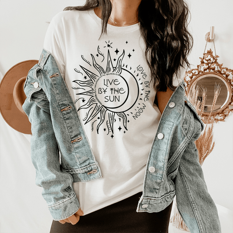 Live By The Sun Love By The Moon Tee White / S Peachy Sunday T-Shirt