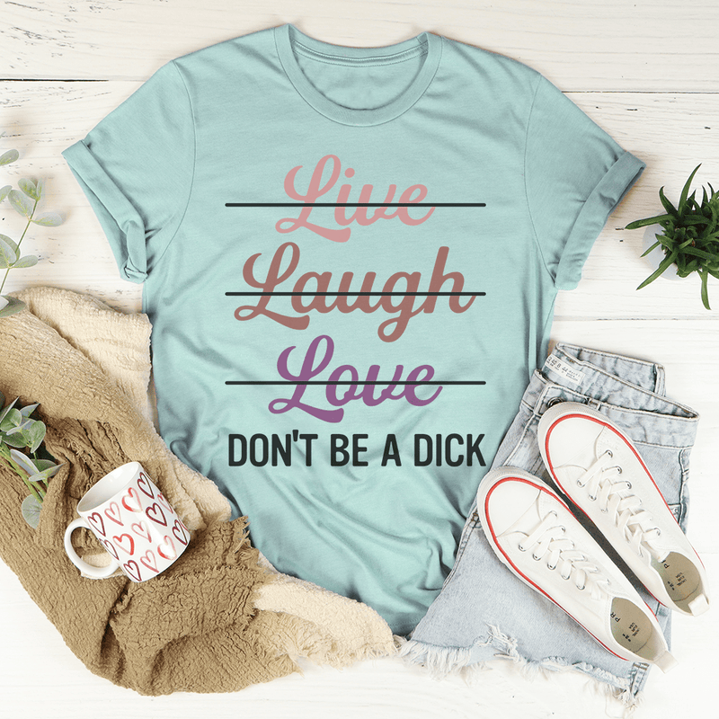 Live Laugh Love Tee Heather Prism Dusty Blue / S Peachy Sunday T-Shirt