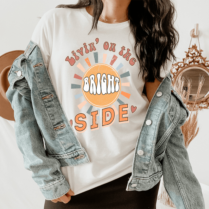 Livin' On The Bright Side Tee White / S Peachy Sunday T-Shirt