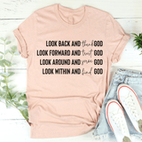 Look Back And Thank God Tee Heather Prism Peach / S Peachy Sunday T-Shirt