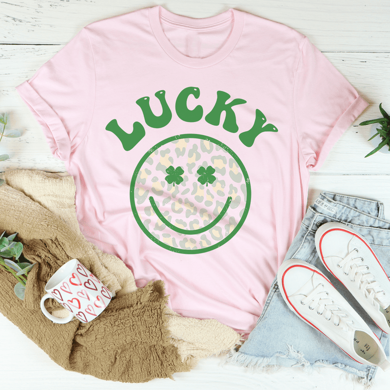 Lucky Smiley Tee Pink / S Peachy Sunday T-Shirt