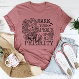 Make Your Peace Of Mind Priority Tee Mauve / S Peachy Sunday T-Shirt