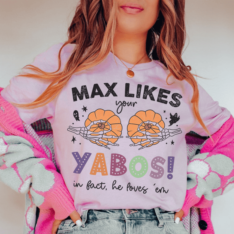 Max Likes Your Yabos In Fact He Loves 'Em Tee Heather Prism Lilac / S Peachy Sunday T-Shirt