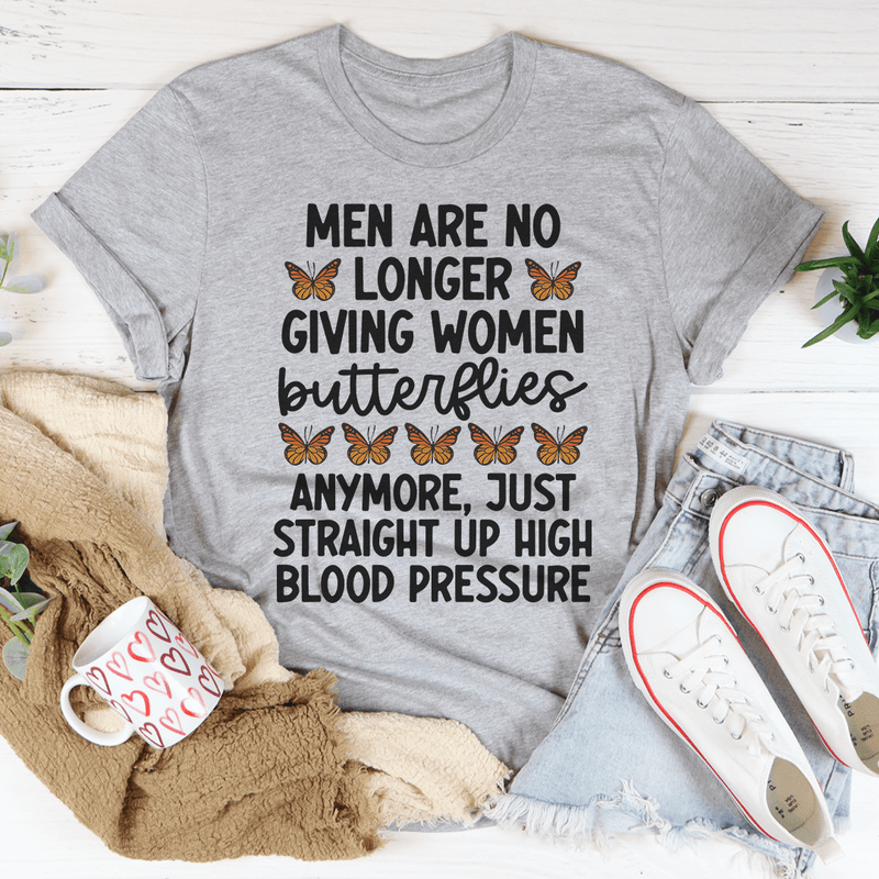 Men Are No Longer Giving Women Butterflies Tee Athletic Heather / S Peachy Sunday T-Shirt