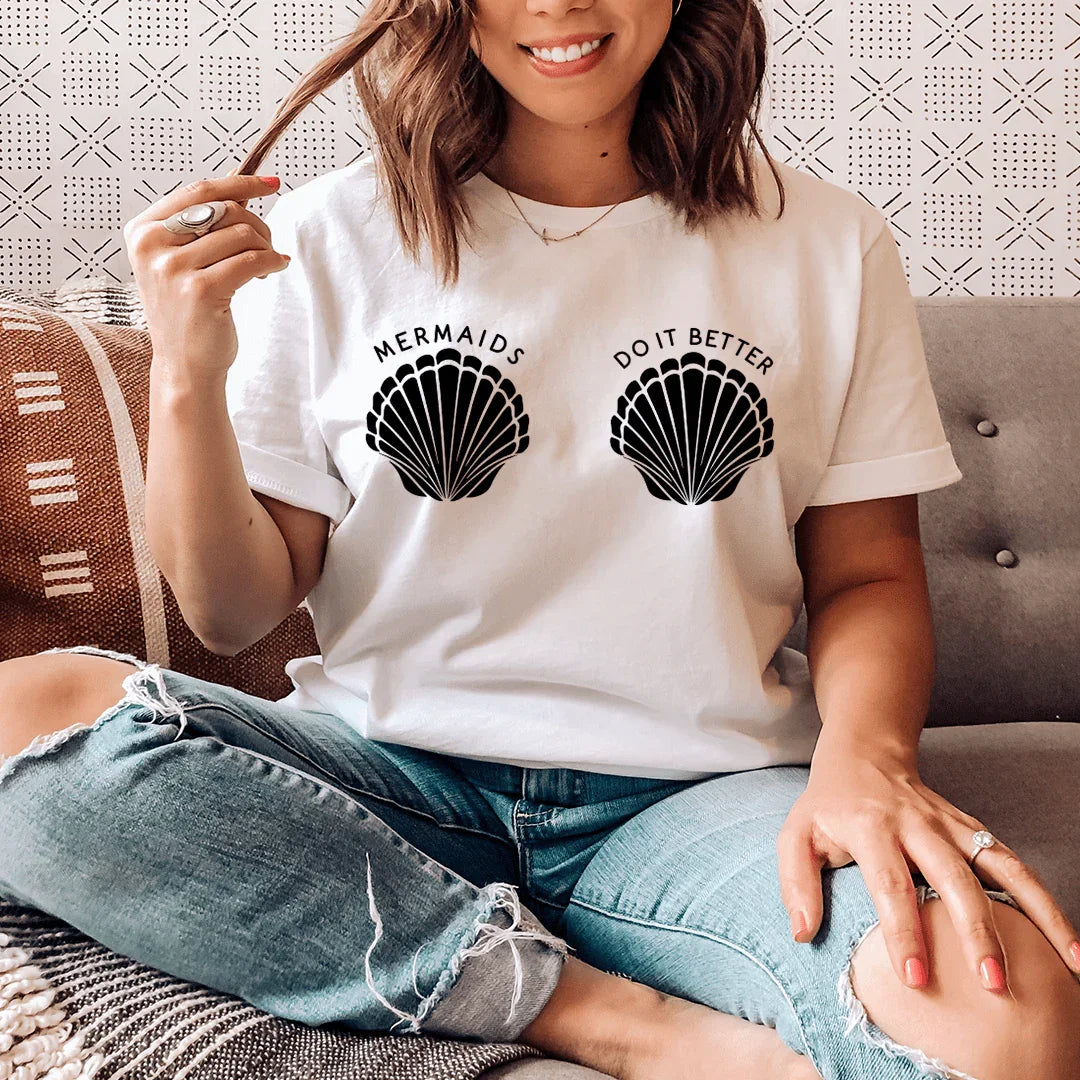 Mermaids Do It Better Tee White / S Peachy Sunday T-Shirt