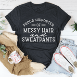 Messy Hair & Sweatpants Tee Dark Grey Heather / S Peachy Sunday T-Shirt