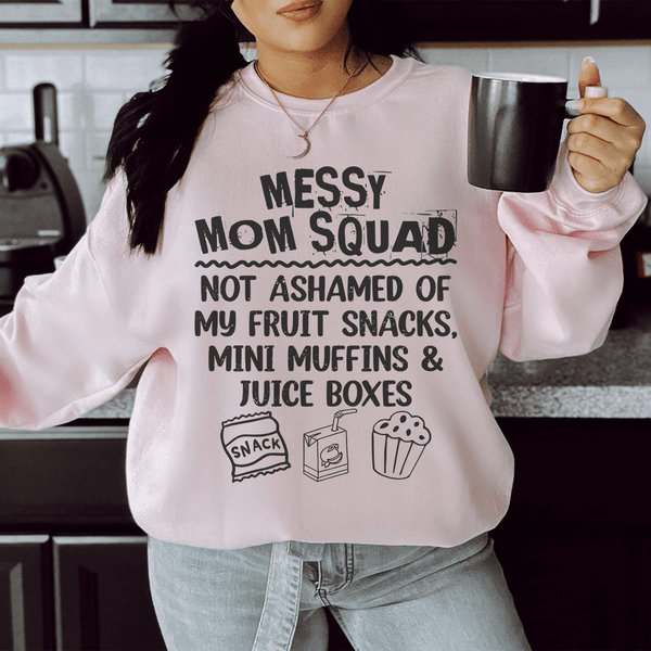 Messy Mom Squad Sweatshirt Light Pink / S Peachy Sunday T-Shirt