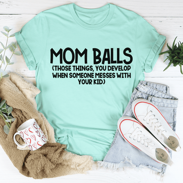 Mom Balls Tee Heather Mint / S Peachy Sunday T-Shirt