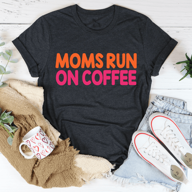 Moms Run On Coffee Tee Dark Grey Heather / S Peachy Sunday T-Shirt