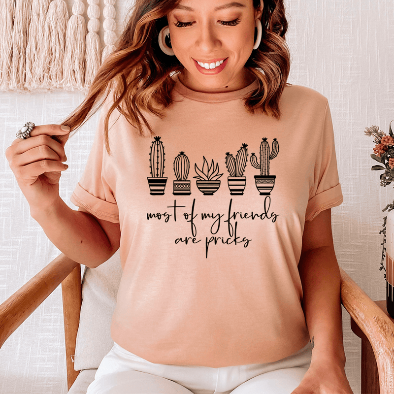 Most Of My Friends Are Pricks Tee Heather Prism Peach / S Peachy Sunday T-Shirt
