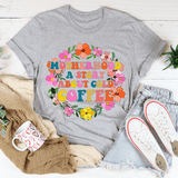 Motherhood A Story About Cold Coffee Tee Athletic Heather / S Peachy Sunday T-Shirt