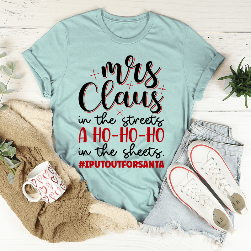 Mrs Claus Tee Heather Prism Dusty Blue / S Peachy Sunday T-Shirt