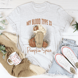 My Blood Type Is Pumpkin Spice Tee Peachy Sunday T-Shirt