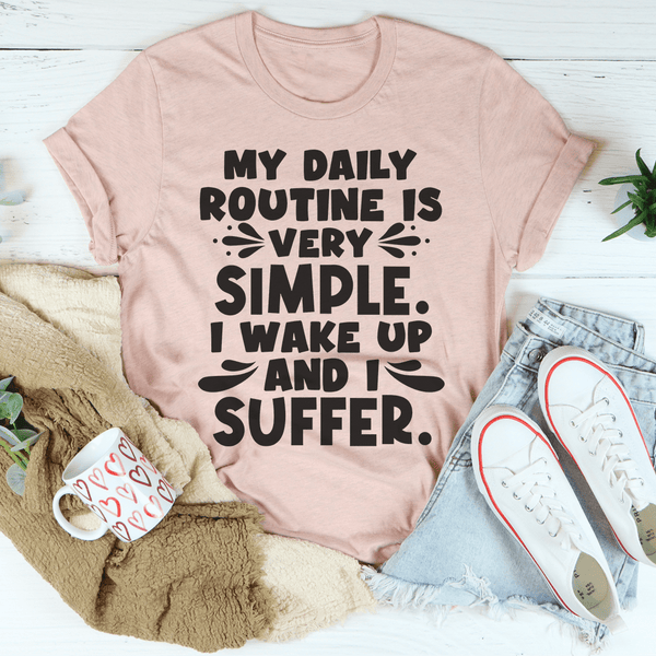 My Daily Routine Tee Heather Prism Peach / S Peachy Sunday T-Shirt