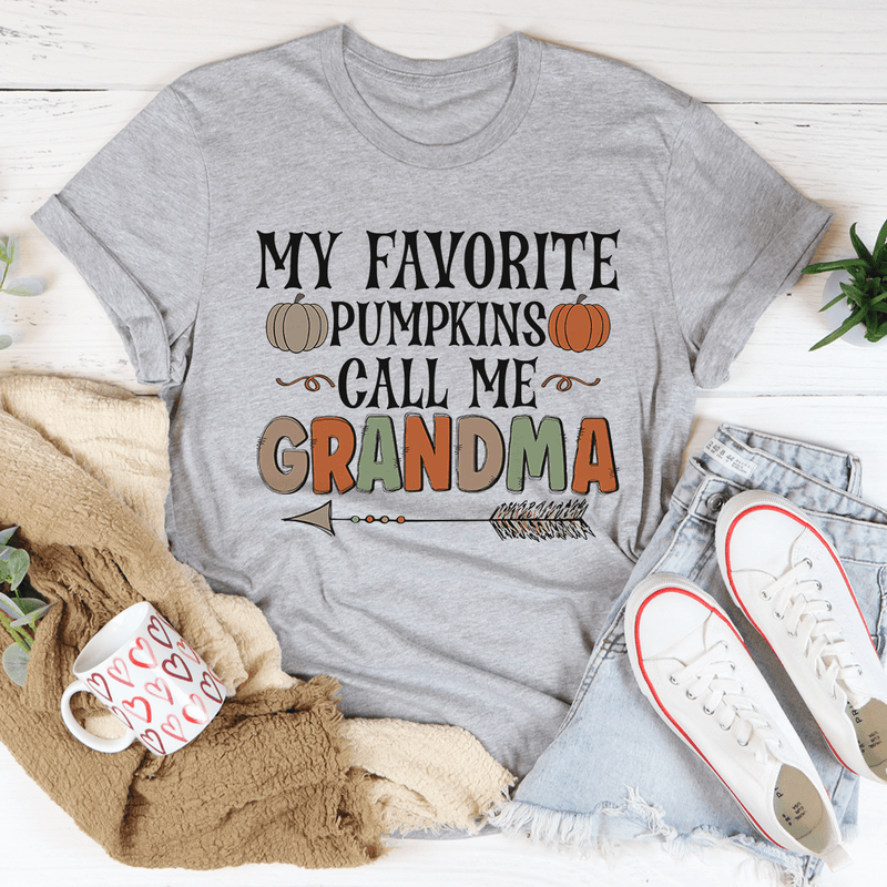 My Favorite Pumpkins Call Me Grandma Tee Athletic Heather / S Peachy Sunday T-Shirt