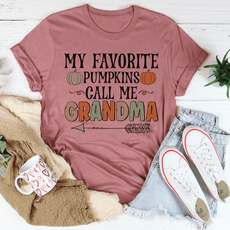 My Favorite Pumpkins Call Me Grandma Tee Mauve / S Peachy Sunday T-Shirt