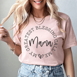 My Greatest Blessings Call Me Mama Tee Heather Prism Peach / S Peachy Sunday T-Shirt