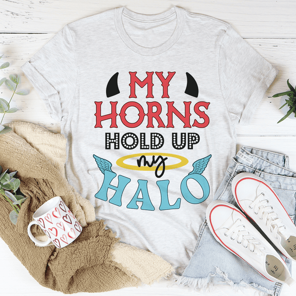 My Horns Hold Up My Halo Tee Ash / S Peachy Sunday T-Shirt