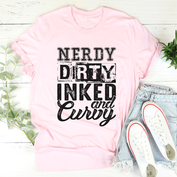 Nerdy Dirty Inked And Curvy Tee Pink / S Peachy Sunday T-Shirt