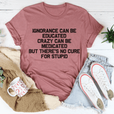 No Cure For Stupid Tee Mauve / S Peachy Sunday T-Shirt