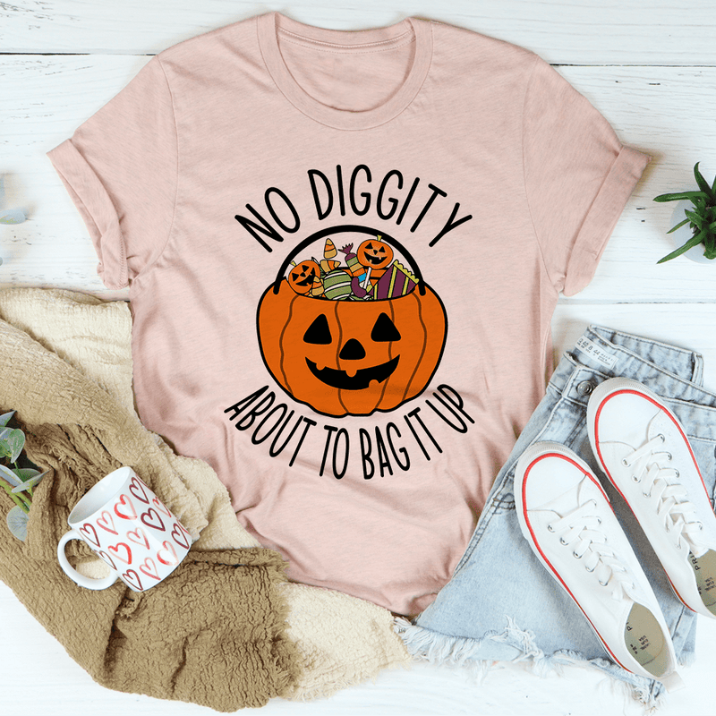No Diggity About To Bag It Up Tee Heather Prism Peach / S Peachy Sunday T-Shirt