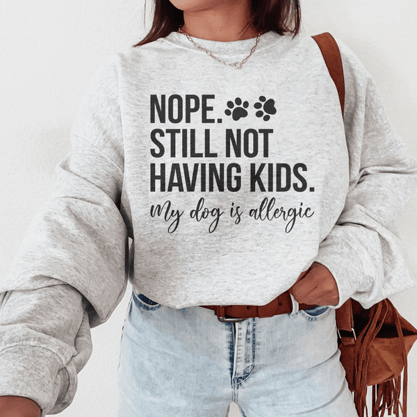 Nope Still Not Having Kids Sweatshirt Sport Grey / S Peachy Sunday T-Shirt