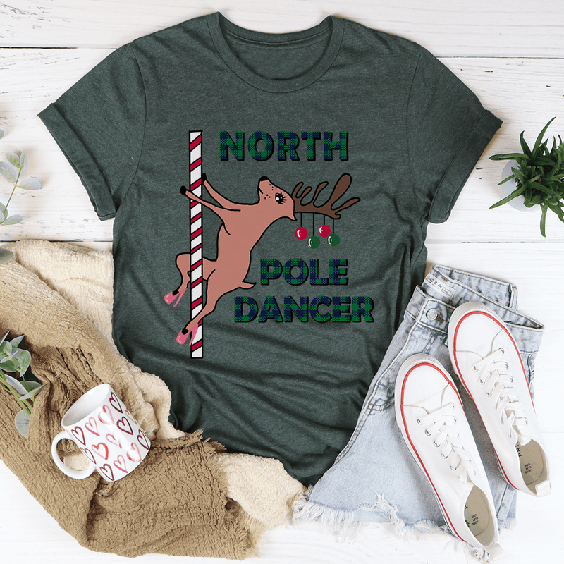 North Pole Dancer Tee Heather Forest / S Peachy Sunday T-Shirt